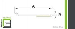 Flachleiste, selbstklebend mit Lippe